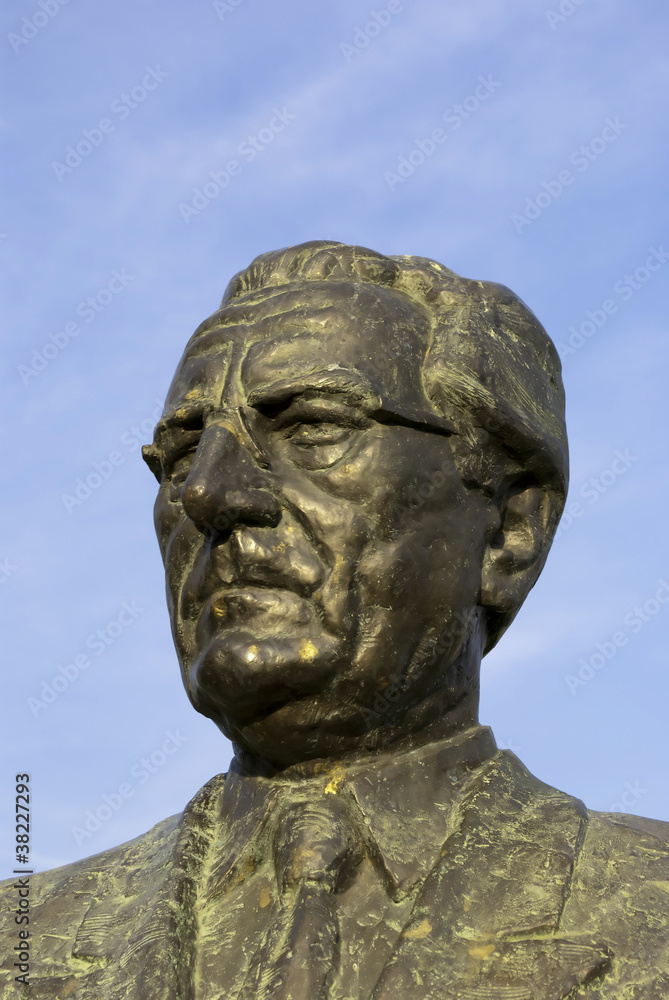 franjo tudjman statue in velika gorica, croatia