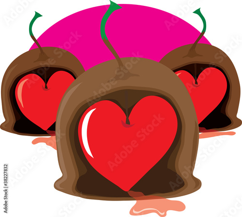 Chocolate Cherry Heart