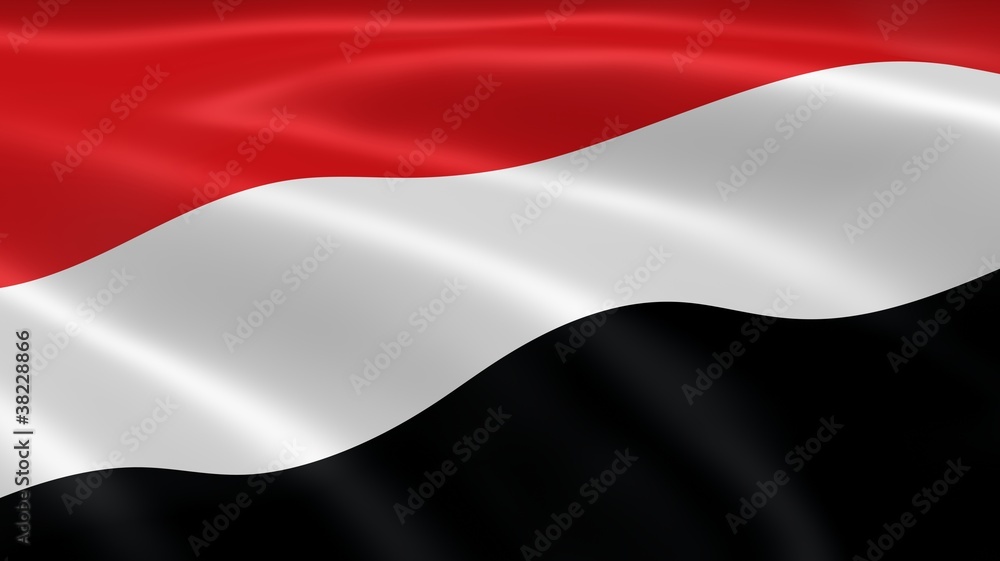 Yemeni flag in the wind Yemeni flag in the wind