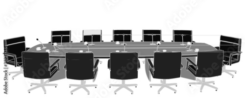 Meeting Conference Table Vector 03