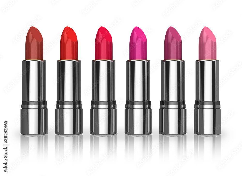 Fototapeta premium Set of red lipsticks