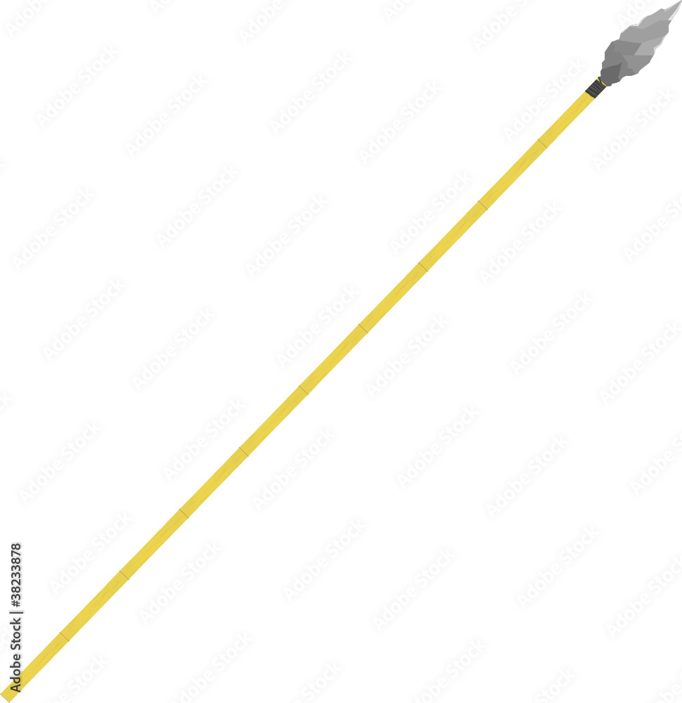 Vector illustration of an ancient spear Vector illustration of an ancient spear