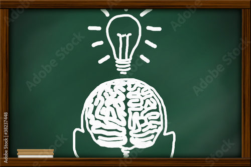 Chalkboard blackboard with frame and brush. Chalkboard texture e