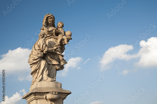 Prague - statue hl. Anne from Charles bridge