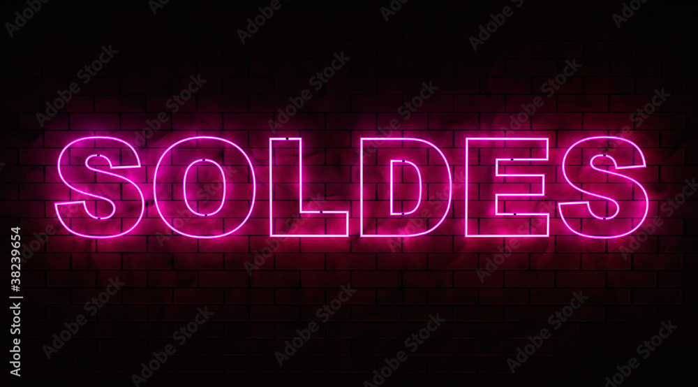 texte néon soldes texte néon soldes
