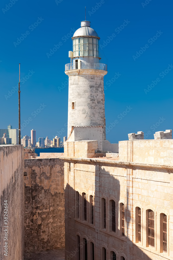 The lighthouse of El Morro in Havana