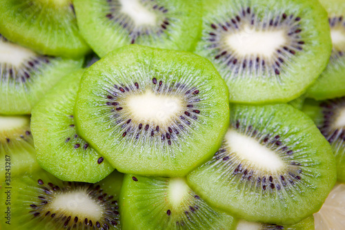 Fruits of a kiwi cut for a breakfast