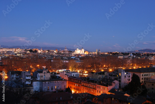 Landscape of Rome by night