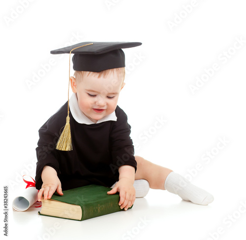 Baby in academician clothes...
