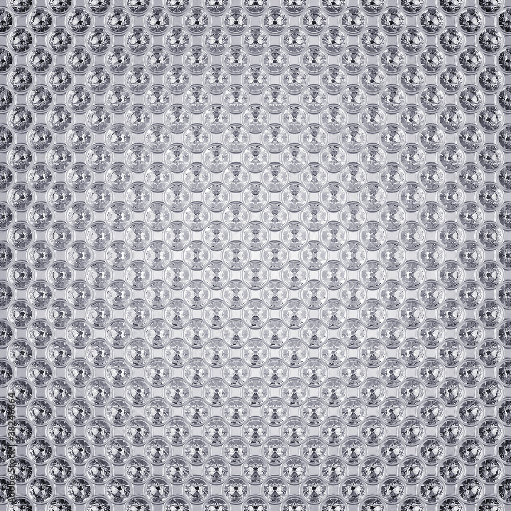 Diamonds and metal background Diamonds and metal background