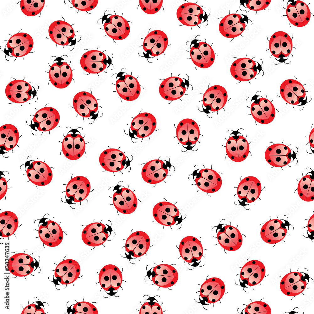 Seamless ladybug pattern Seamless ladybug pattern