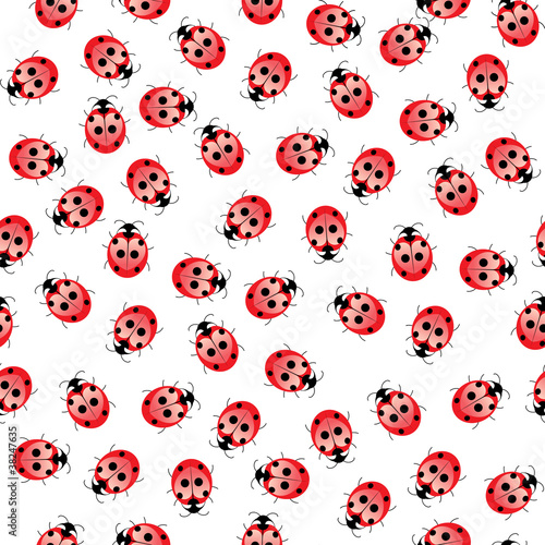 Seamless ladybug pattern