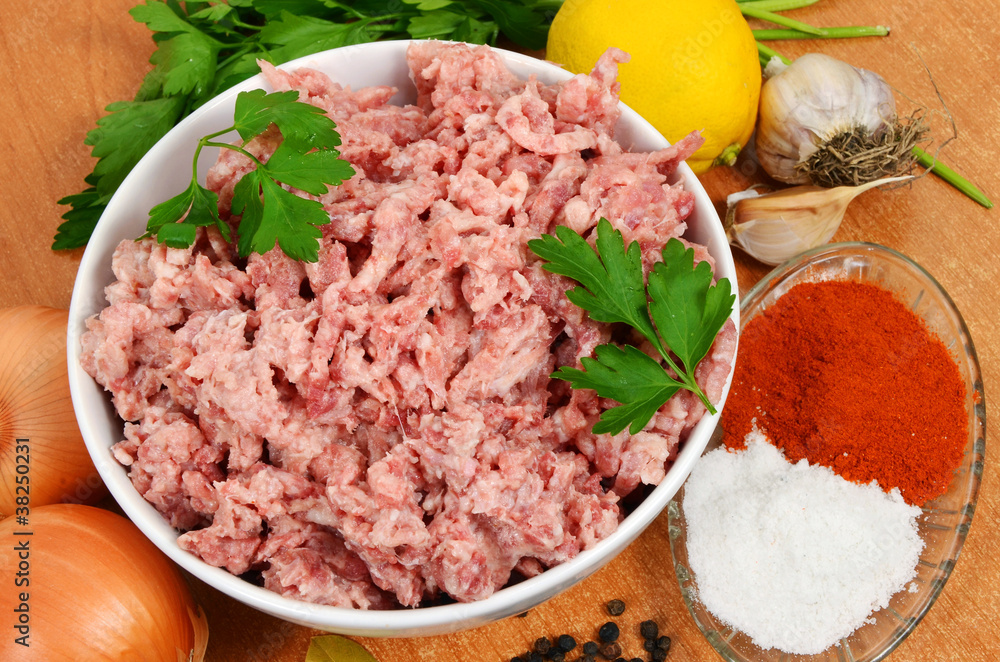forcemeat with spices forcemeat with spices