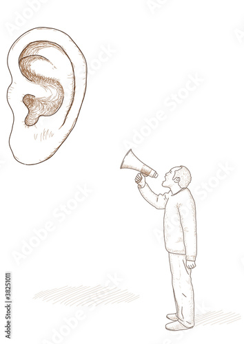 man with the megaphone