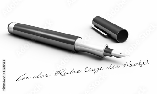 In der Ruhe liegt die Kraft! - Stift Konzept