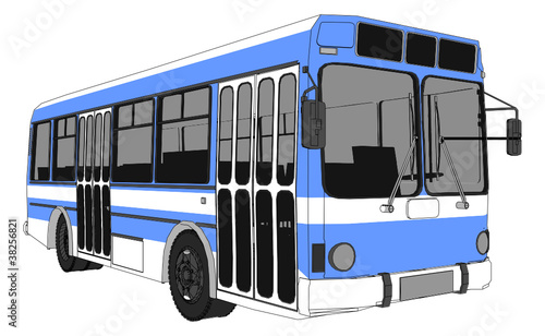 Modern City Bus Vector 01