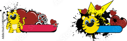 tiger kid cartoon copyspace