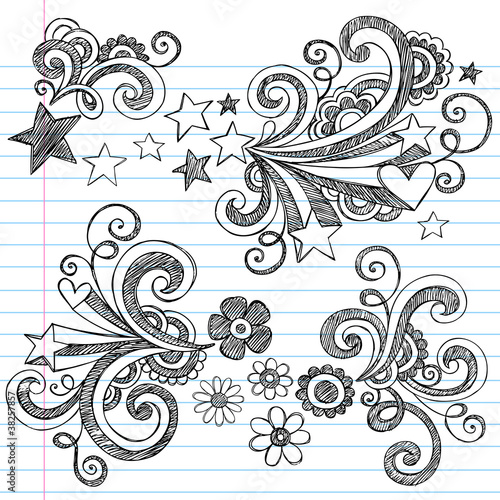 Back to School Sketchy Notebook Doodles