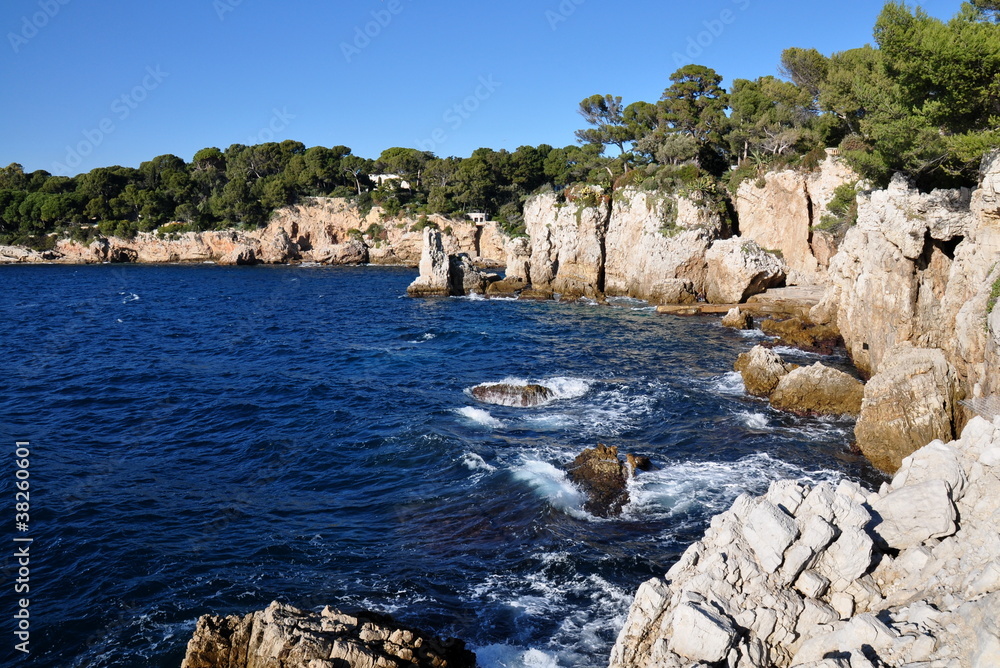 France côte d'azur,cap d'Antibes,baie des milliardaires Stock Photo