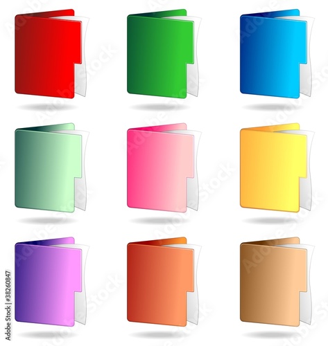 Cartelle Computer Archivio-Directory Icons for Desktop-Vector
