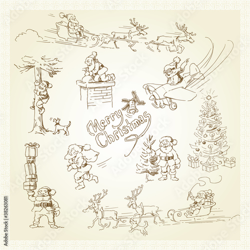 funny santa claus - christmas card