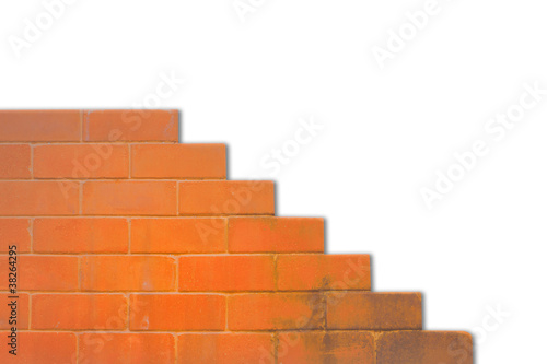 Pattern of old brick wall,isolated