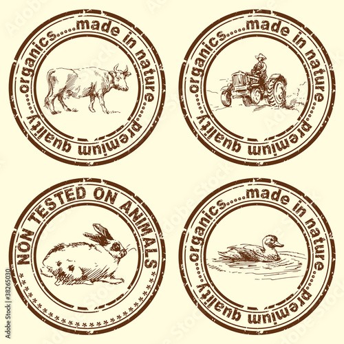 grunge stamp - made in nature