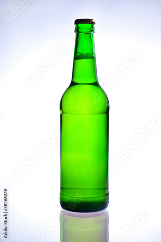 green bottle of beer