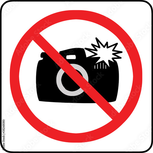 No photography with flash allowed sign © badztua
