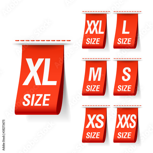 Size clothing labels