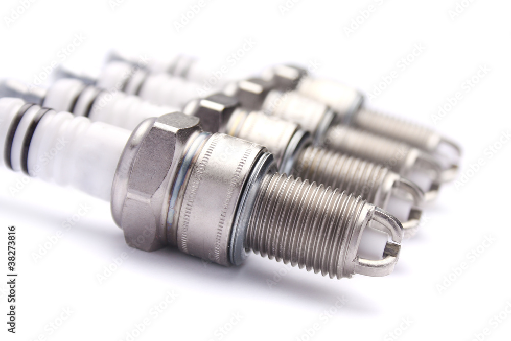 Four spark plugs for car's engine