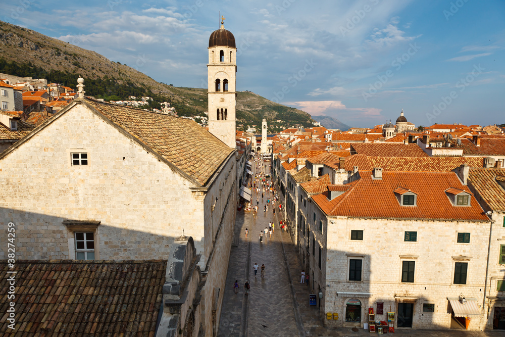 Fototapeta premium Panoramic View of Dubrovnik from the City Walls, Croatia