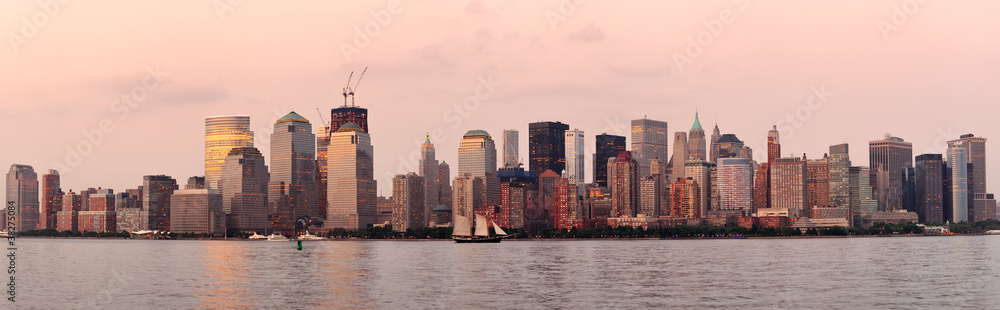Fototapeta premium New York City Manhattan downtown skyline