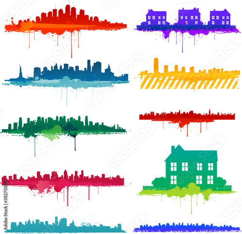 Paint splat city urban design
