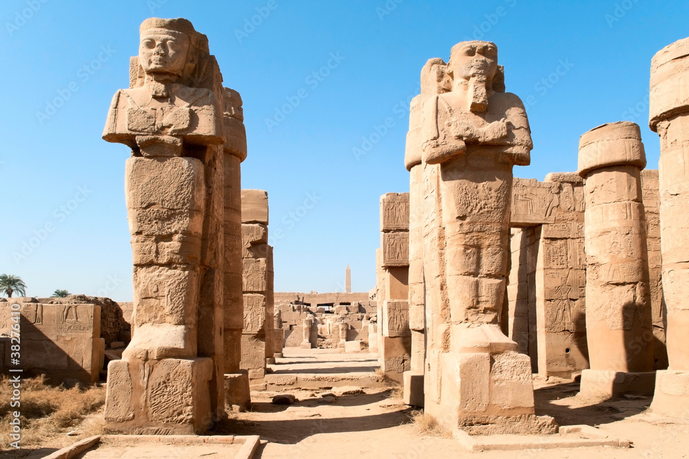 columns of hypostyle hall in Karnak temple complex, Egypt