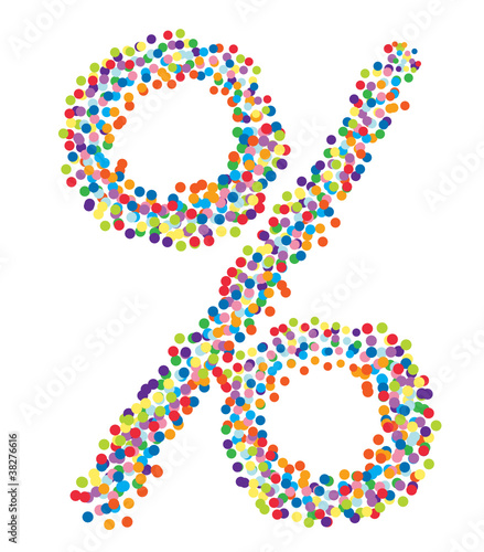Confetti percentage symbol
