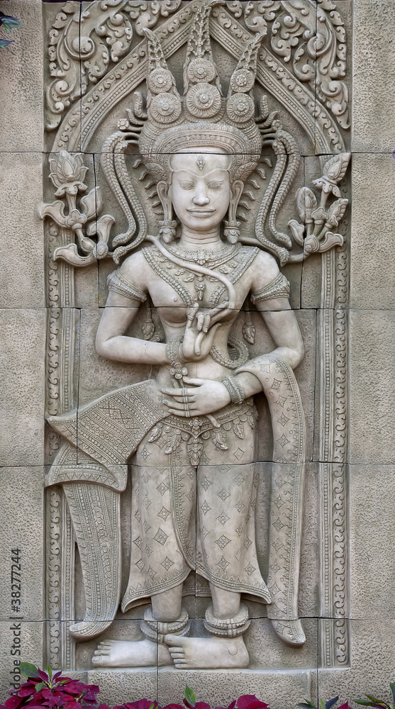 Apsara sculptures at Angkor Wat
