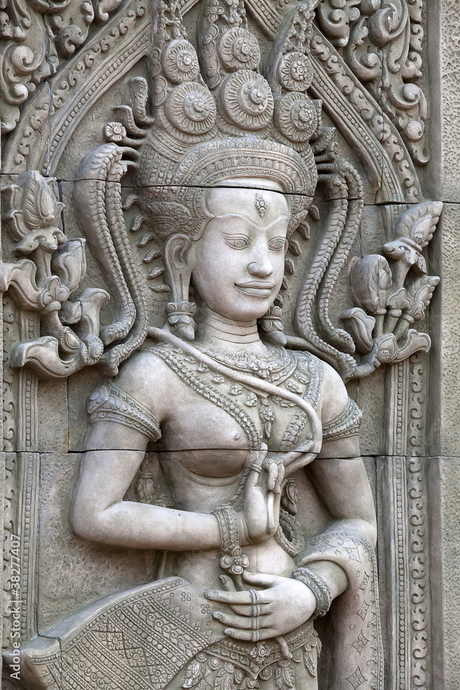 Apsara sculptures at Angkor Wat
