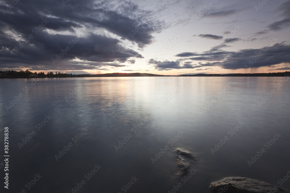 Swedish lake, sundawn