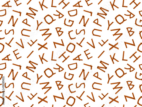 wooden letters pattern