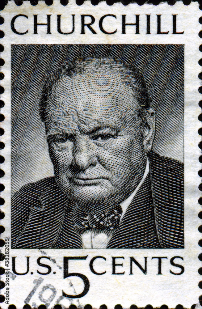 Fototapeta premium Winston Churchill. 1874-1965. US Postage.