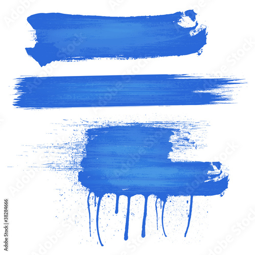 Blue Paint Strokes