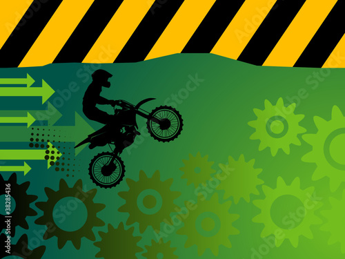 Motocross background, vector illustration