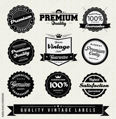 Vintage Style Premium Quality Labels and Stickers