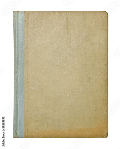 Photography vintage hardback book cover isolated on white