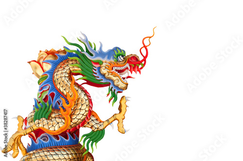 chinese dragon isolated on white