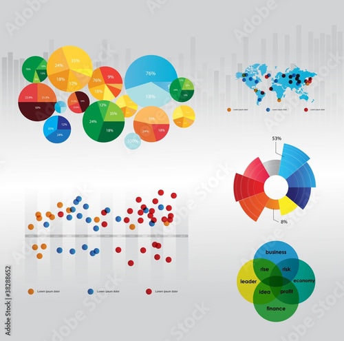 infographic vector graphs and elements. vector illustration.