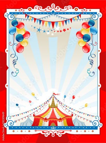 Bright circus frame