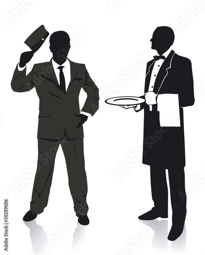 Kellner und Portier
