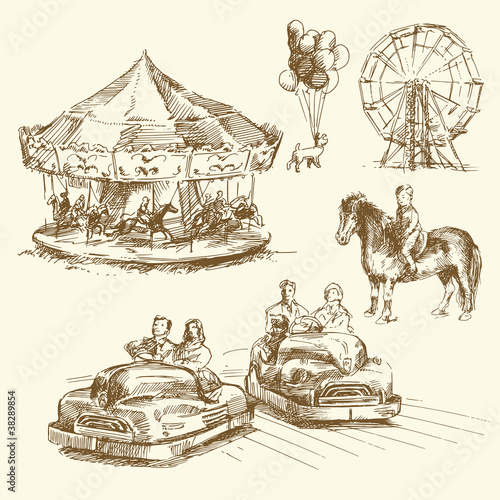 carousel -  hand drawn collection